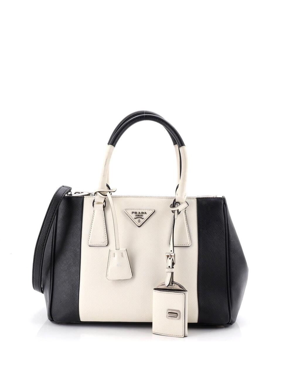 Prada Bicolor Double Zip Lux Tote #368903P10B
